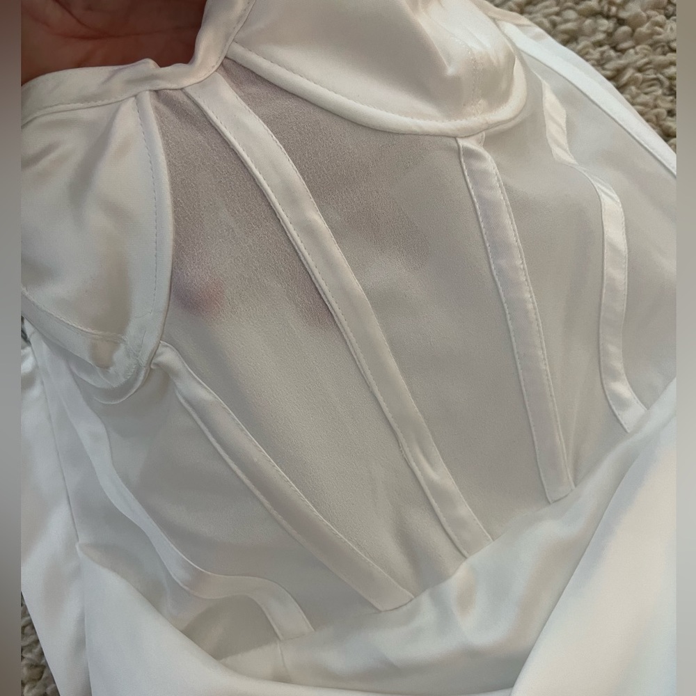 Zara NWT White Corset/ Bustier Mini Dress - Picture 7 of 7